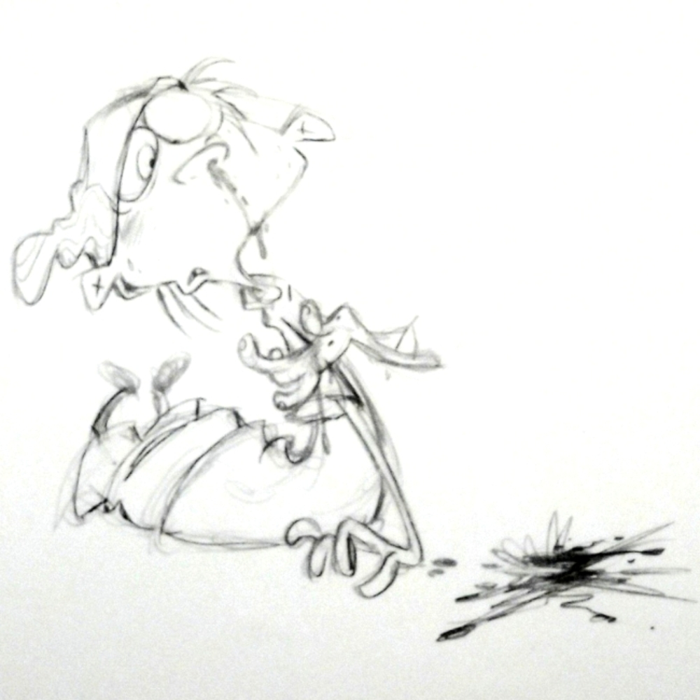EEnE "Nose Bleed" Graphite Drawing Art by Raven M